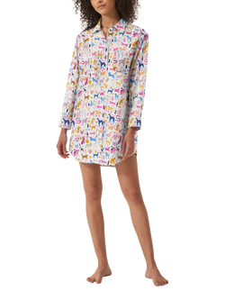 myza Dog Print Nightshirt, Multi, Multi