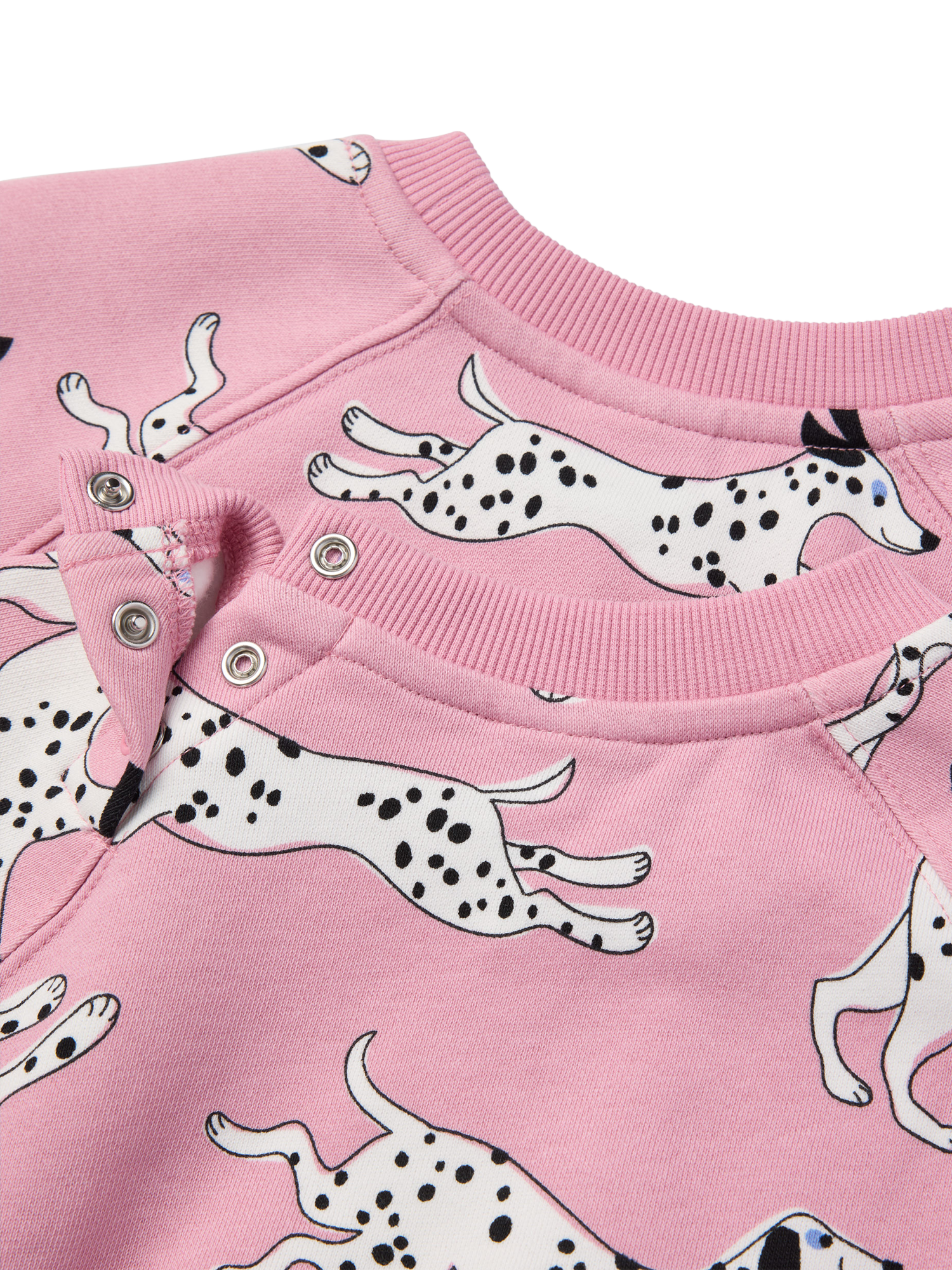 Polarn O. Pyret Kids' Cotton Dog Print Sweatshirt, Pink