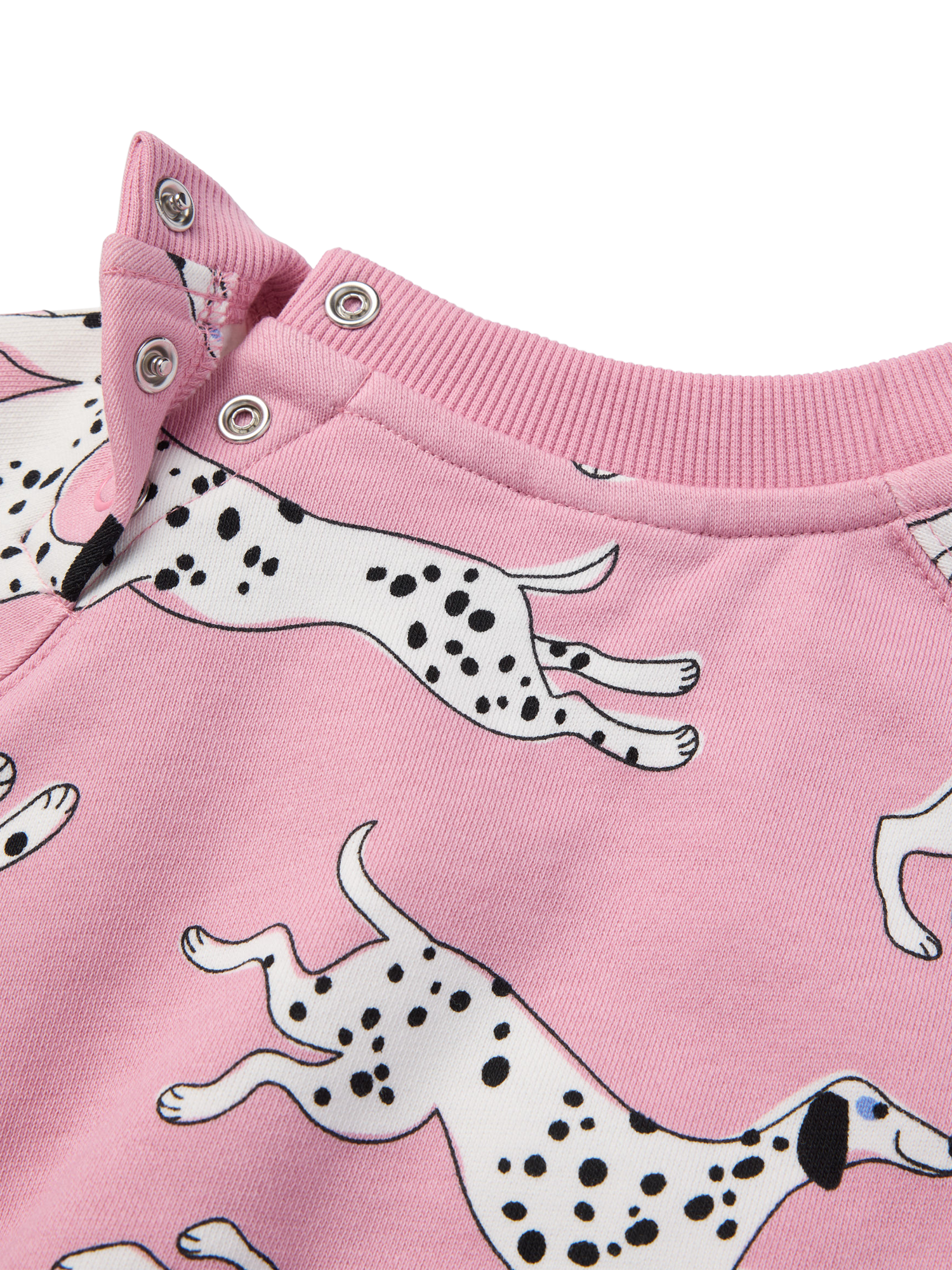 Polarn O. Pyret Kids' Cotton Dog Print Sweatshirt, Pink