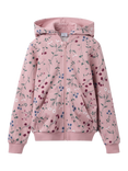 Polarn O. Pyret Kids' Cotton Floral Print Hoodie