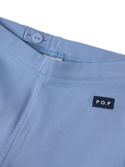 Polarn O. Pyret Kids' Plain Leggings, Blue - view 2, Blue
