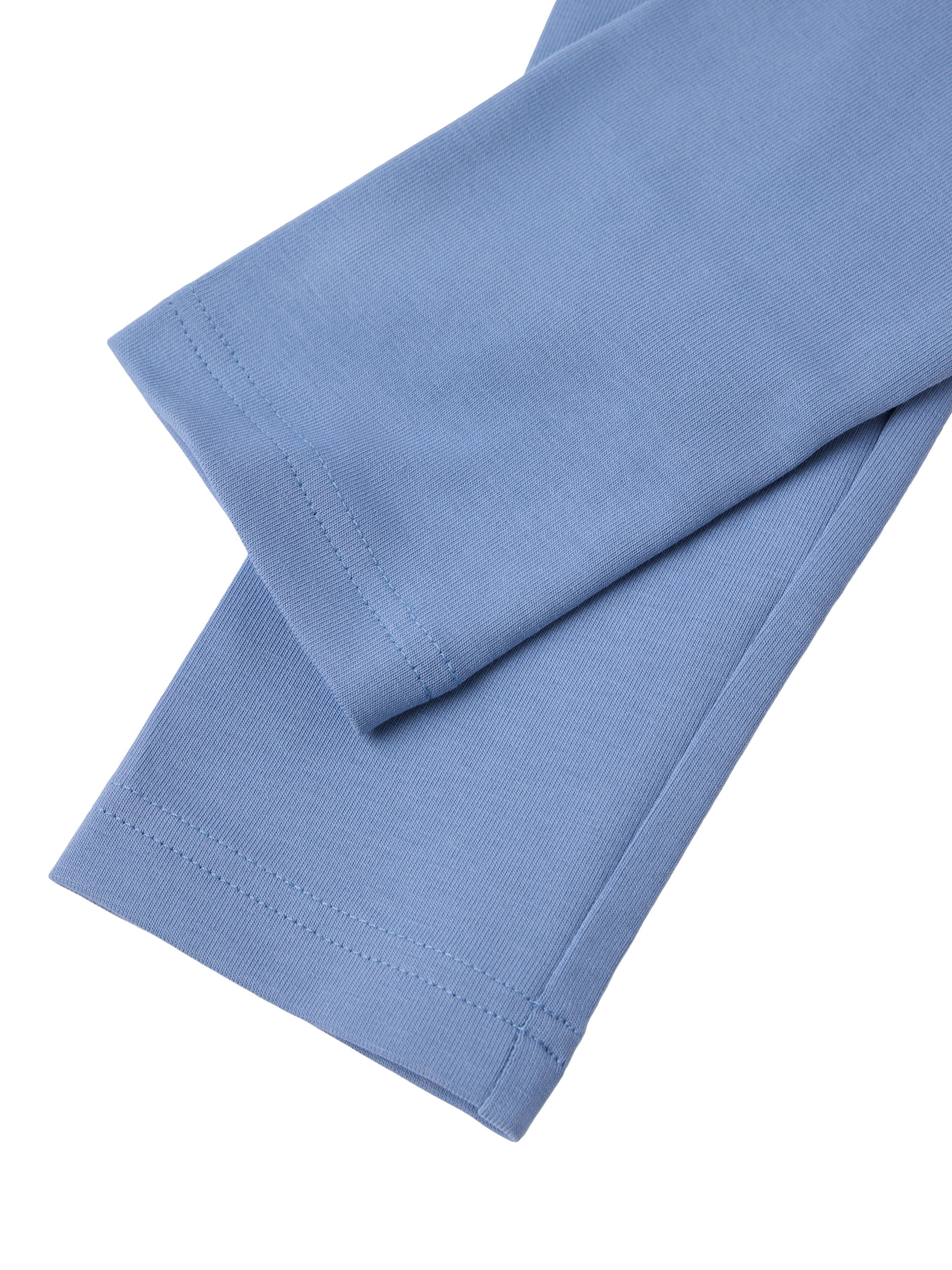 Product image 3 of 4, which shows Polarn O. Pyret Kids' Plain Leggings, Blue, 3-4 years