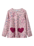 Polarn O. Pyret Kids' Cotton Floral Print Tunic, Pink
