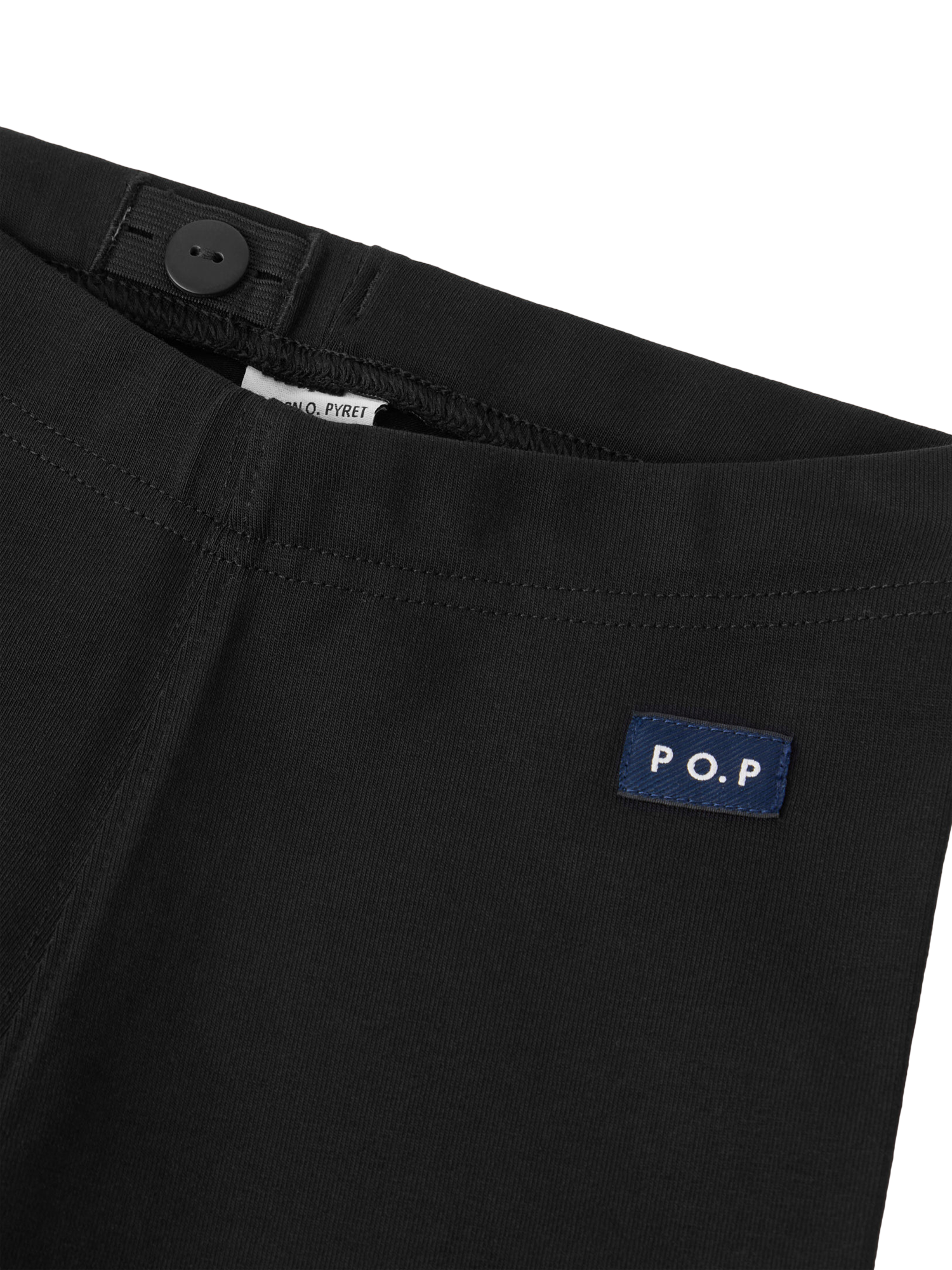Product image 2 of 3, which shows Polarn O. Pyret Kids' Plain Leggings, Black, 3-4 years