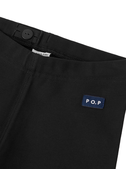 Polarn O. Pyret Kids' Plain Leggings, Black - view 2, Black