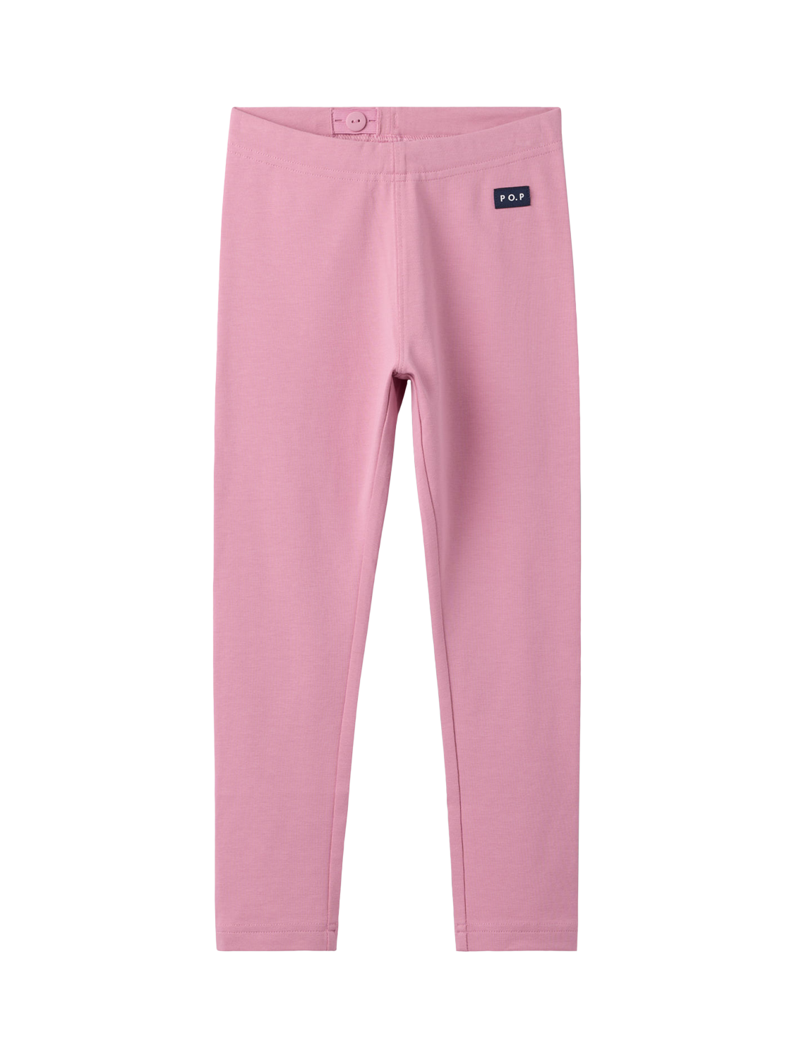 Product image 1 of 4, which shows Polarn O. Pyret Kids' Plain Leggings, Pink, 3-4 years