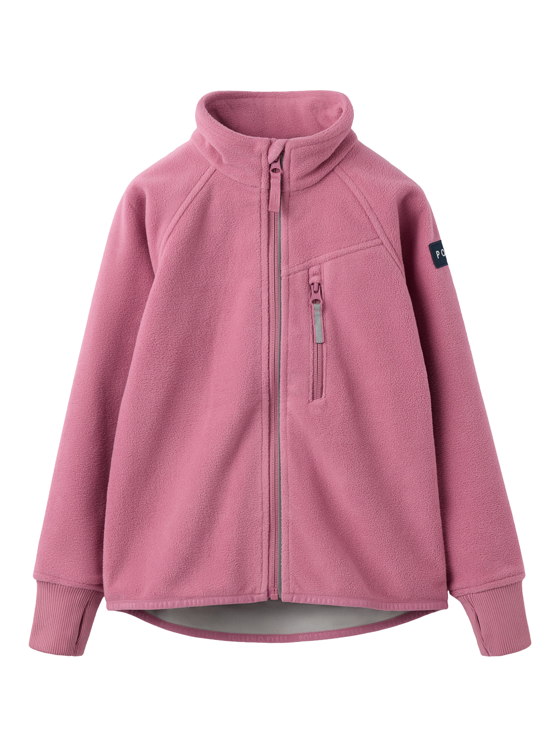 Product image 1 of 6, which shows Polarn O. Pyret Kids' Windproof Fleece Jacket, Pink, 3-4 years