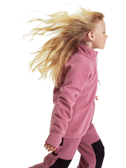 Polarn O. Pyret Kids' Windproof Fleece Jacket, Pink - view 2, Pink