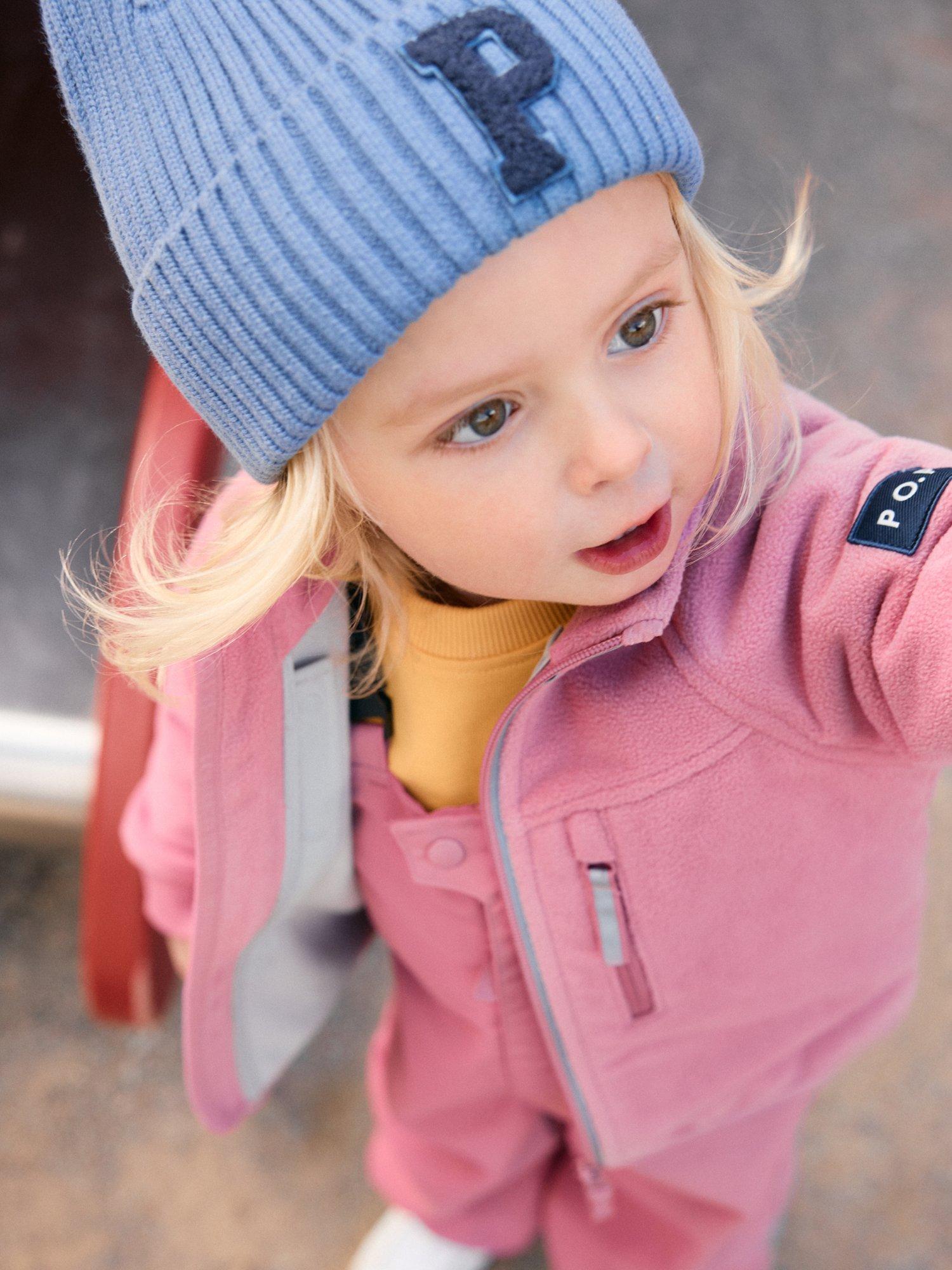Product image 6 of 6, which shows Polarn O. Pyret Kids' Windproof Fleece Jacket, Pink, 3-4 years