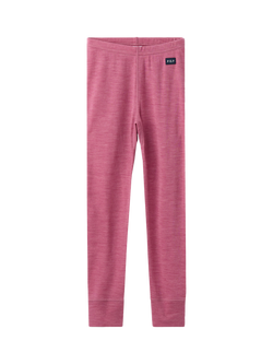 Polarn O. Pyret Kids' Merino Wool Long Johns, Pink, Pink