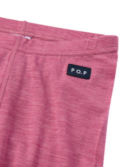 Polarn O. Pyret Kids' Merino Wool Long Johns, Pink - view 2, Pink