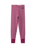 Polarn O. Pyret Cotton Stripe Leggings, Pink
