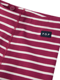 Polarn O. Pyret Cotton Stripe Leggings, Pink