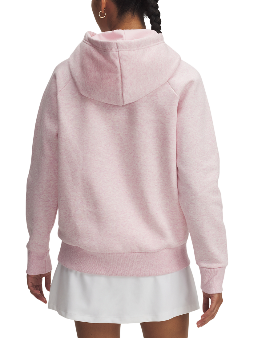 Product image 2 of 3, which shows Under Armour Rival Women's Fleece Hoodie, Heather / Prime Pink, XS