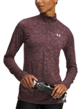 Under Armour Women's Tech 1/2 Zip Top, Dark Maroon/ White