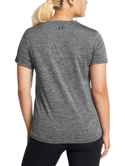 Under Armour Tech Twist Short Sleeve Sports Top - view 2, Castlerock / Black