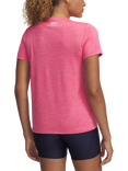 Under Armour Tech Twist Short Sleeve Sports Top, Super Pink /White