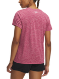 Under Armour Tech Twist Short Sleeve Sports Top, Dusk / White