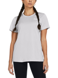 Under Armour Tech Twist Short Sleeve Sports Top, Halo Gray /White