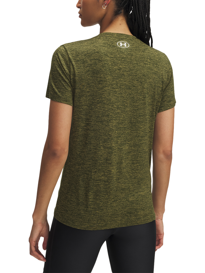 Product image 2 of 2, which shows Under Armour TwistUA Tech V-Neck T-Shirt, Green / White, XS