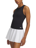 Under Armour Motion High Neck Sleeveless Tank Top, Black/White