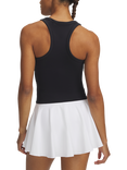 Under Armour Motion High Neck Sleeveless Tank Top, Black/White