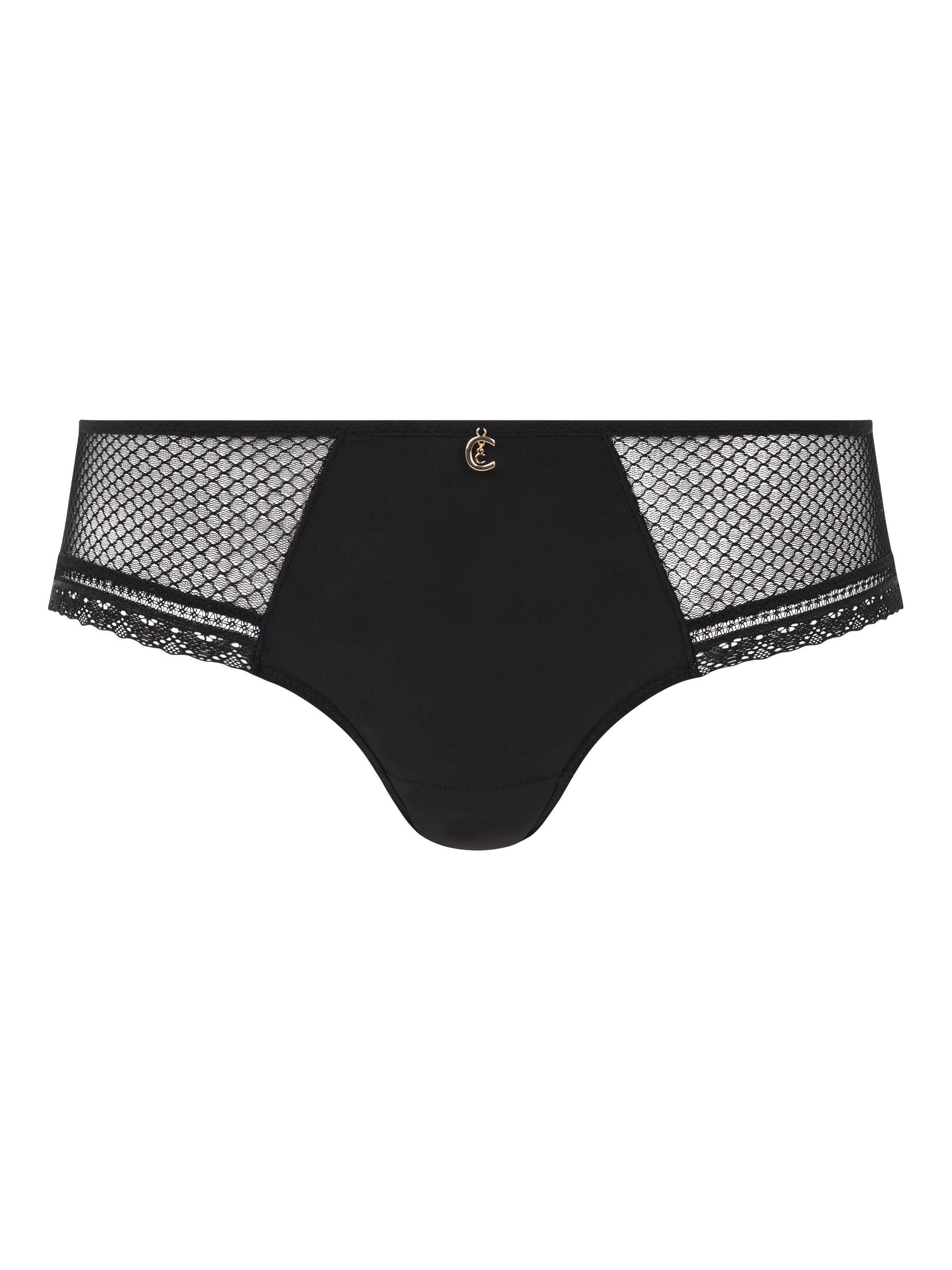 Product image 4 of 4, which shows Chantelle Romance Shorty Knickers, Black, S