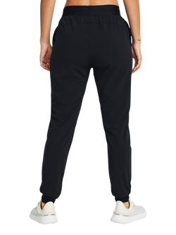 Under Armour Rival Women's Hi Rise Woven Joggers, Black / White - view 2, Black / White