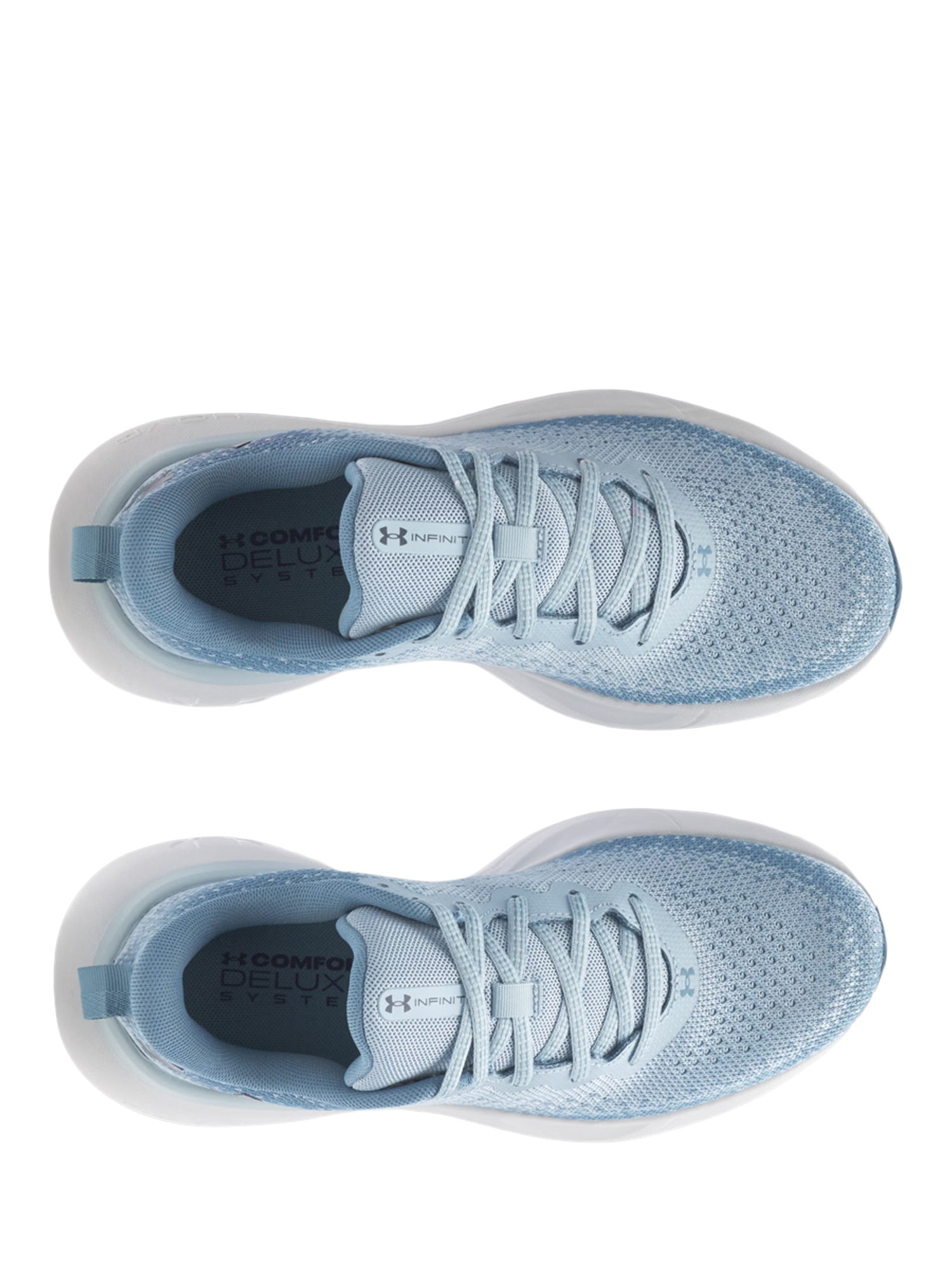 Product image 2 of 3, which shows Under Armour Infinite Running Shoes, Serpentine / Blue, 4
