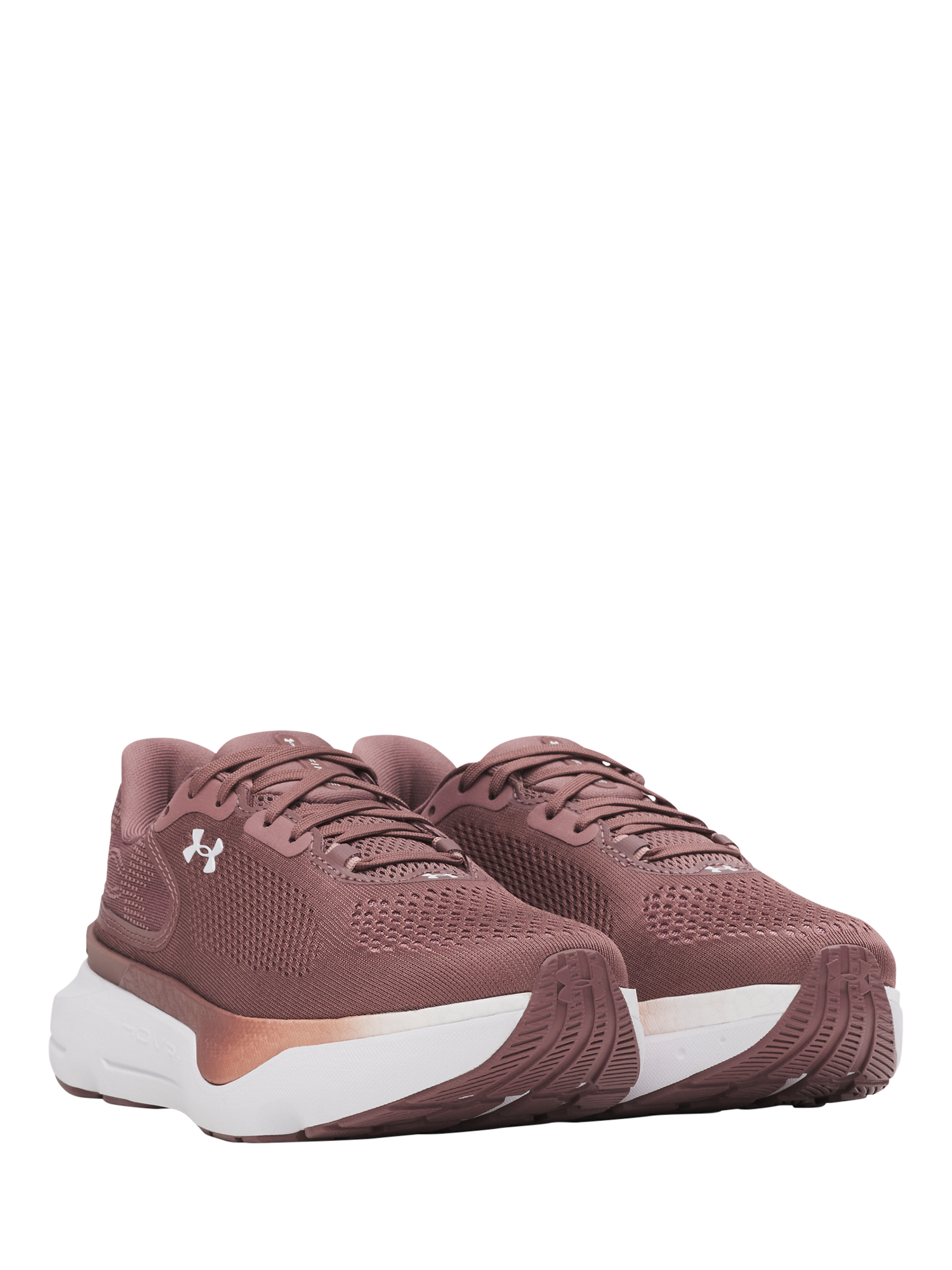 Product image 3 of 5, which shows Under Armour Women's Infinite Pro 2 Running Shoes, Mist / White, 4