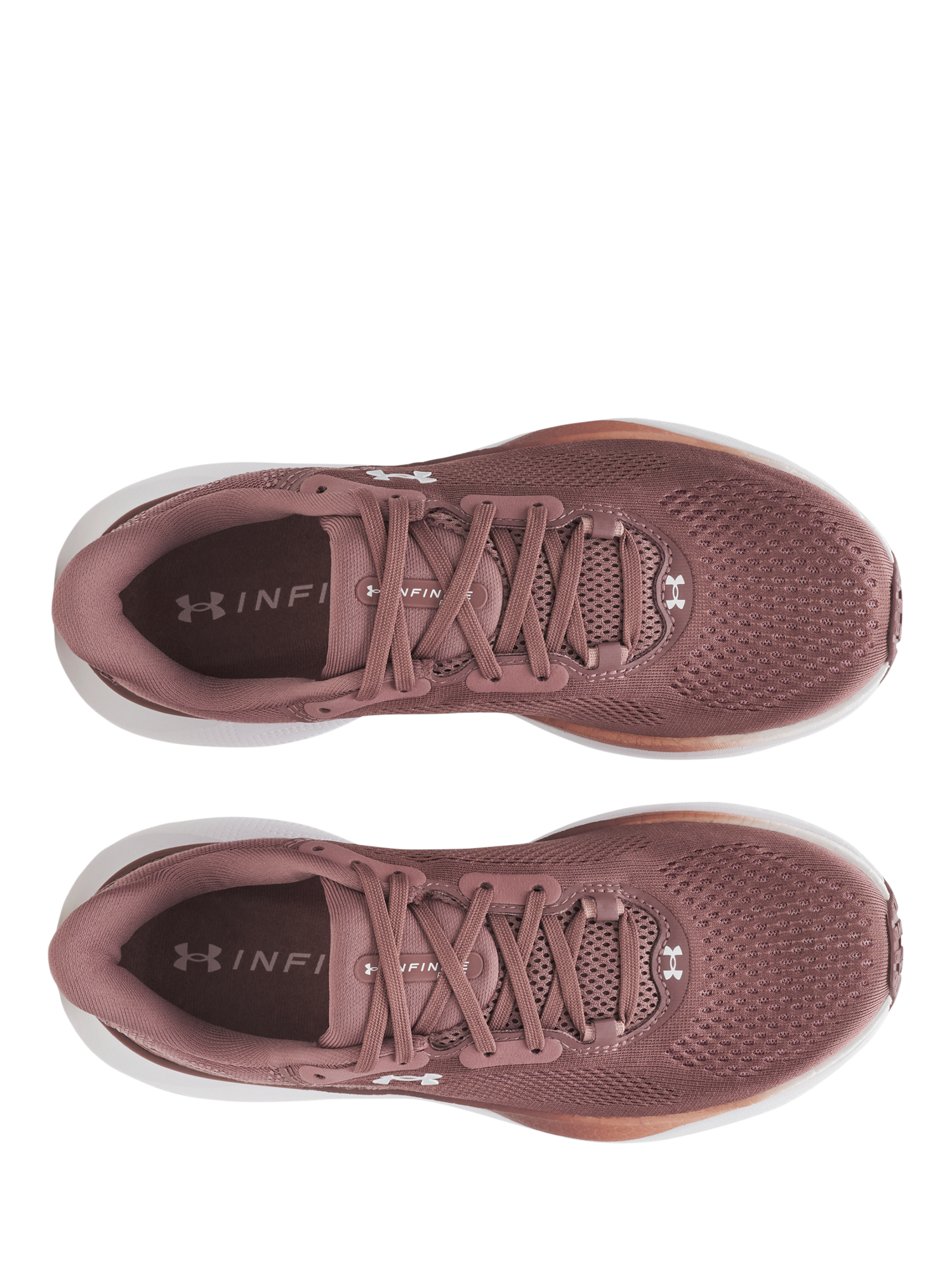 Product image 5 of 5, which shows Under Armour Women's Infinite Pro 2 Running Shoes, Mist / White, 4