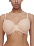Chantelle Pure Lace Spacer T-Shirt Bra, Black, Golden Beige
