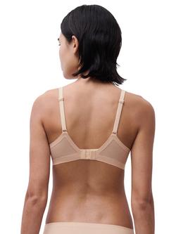 Chantelle Pure Lace Spacer T-Shirt Bra, Black - view 2, Golden Beige