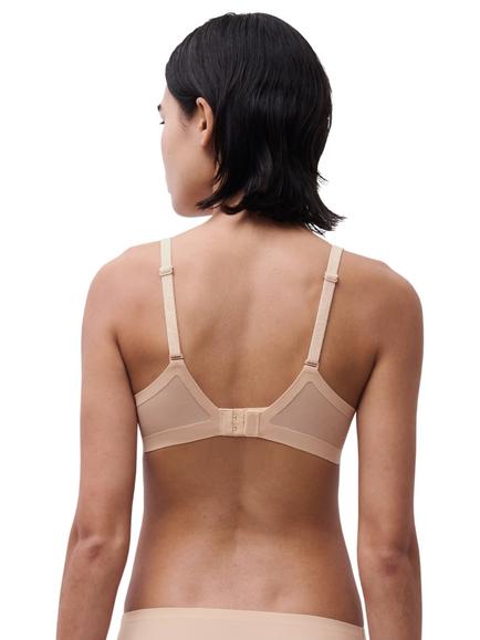 Chantelle Pure Lace Spacer T-Shirt Bra, Black - view 2, Golden Beige