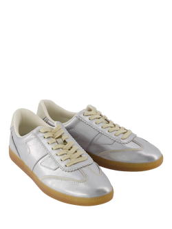 TOMS Collins Leather Trainers - view 2, Silver