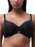 Chantelle Pure Lace Spacer T-Shirt Bra, Black