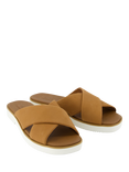 TOMS Mae Crossover Leather Slider Sandals