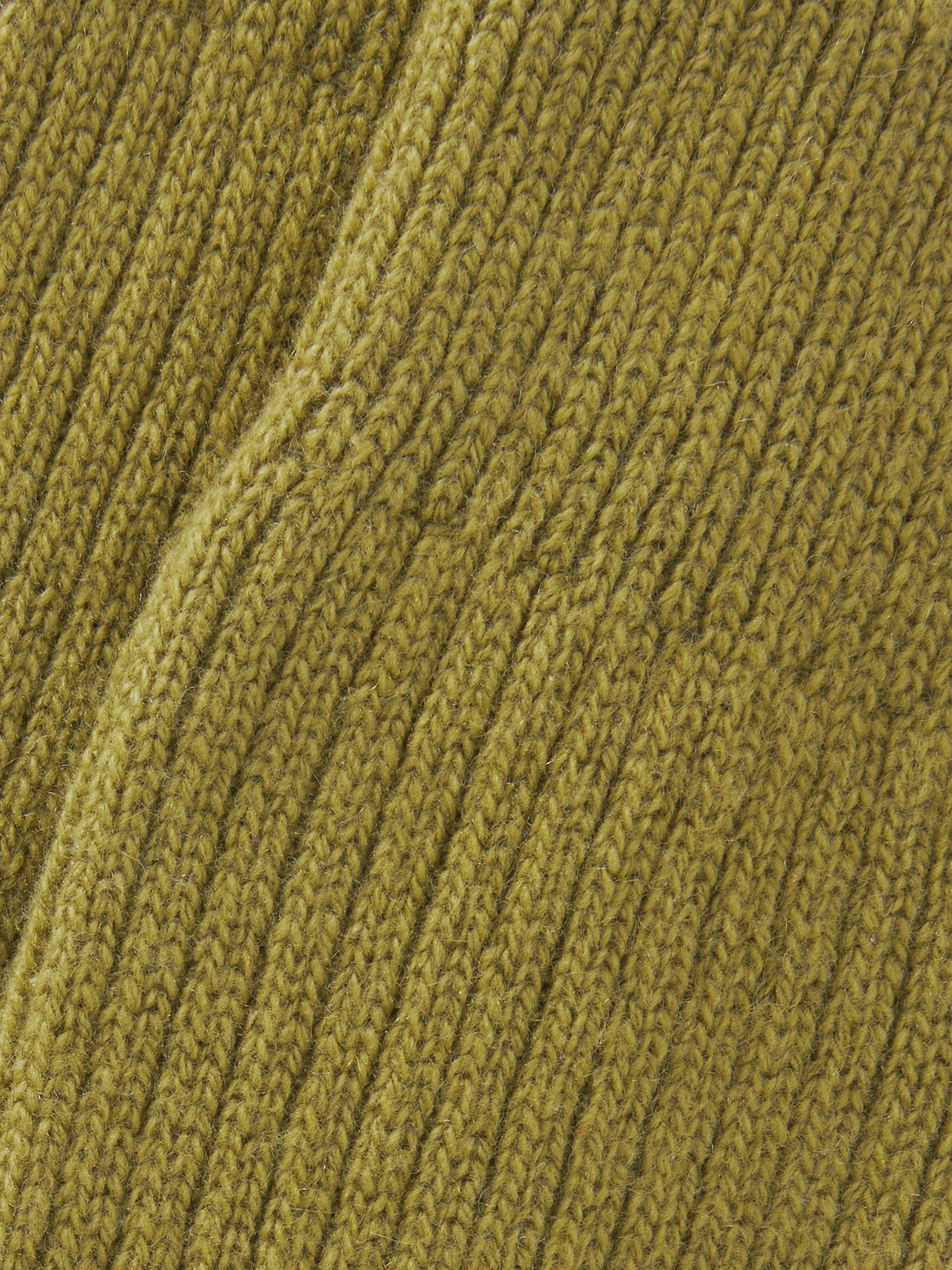 Product image 2 of 2, which shows John Lewis Cashmere Rich Rib Knit Bed Socks, Olive, S-M