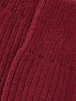 John Lewis Cashmere Rich Rib Knit Bed Socks - view 2, Red