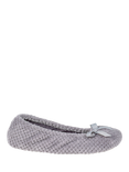 totes Terry Popcorn Ballet Slippers, Pale Grey