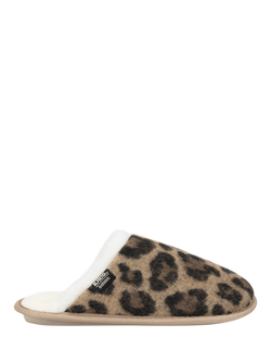 totes Isotoner Women's Animal Fur Mule Slippers, Multi, Multi