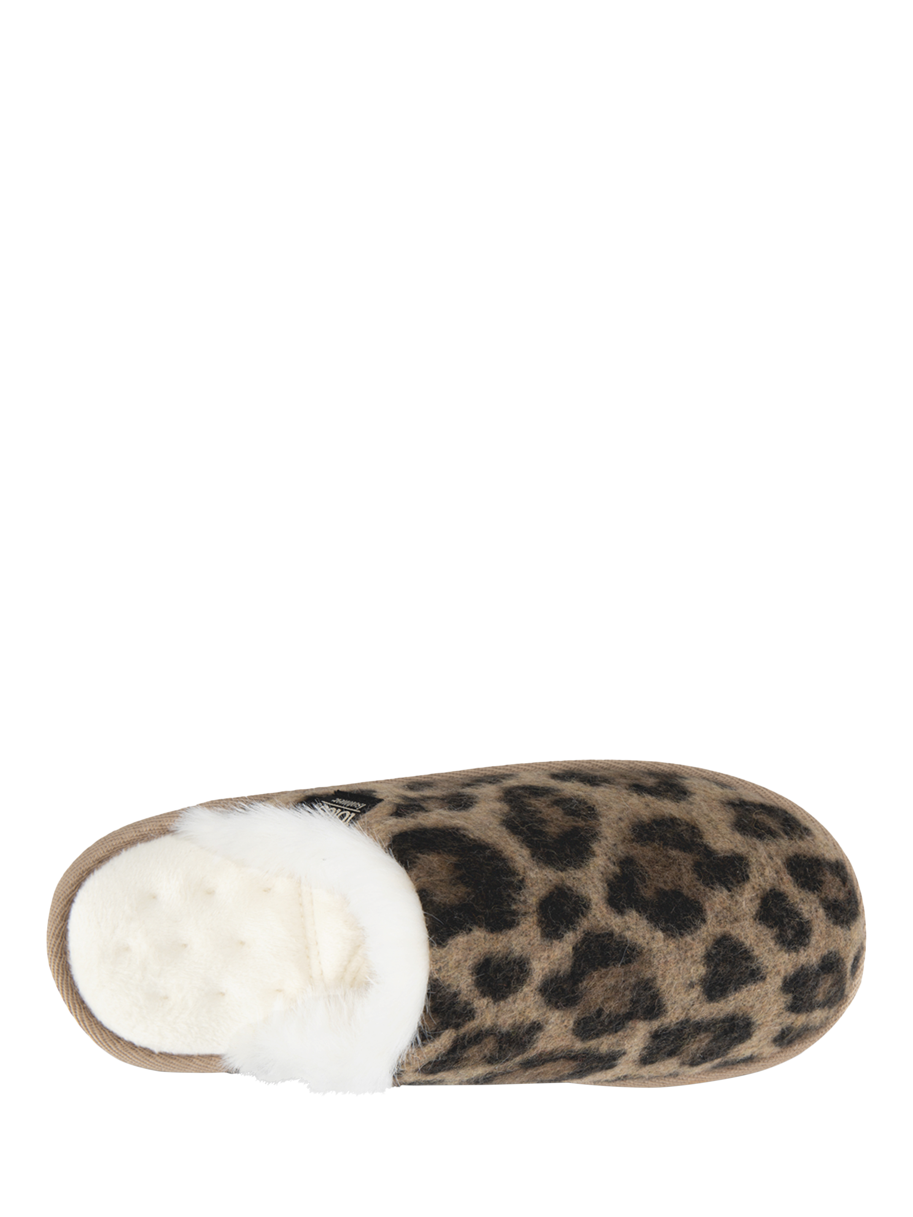 Product image 5 of 6, which shows totes Isotoner Women's Animal Fur Mule Slippers, Multi, 4