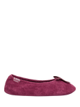 totes Isotoner Women's Terry Ballerina Slippers, Burgundy