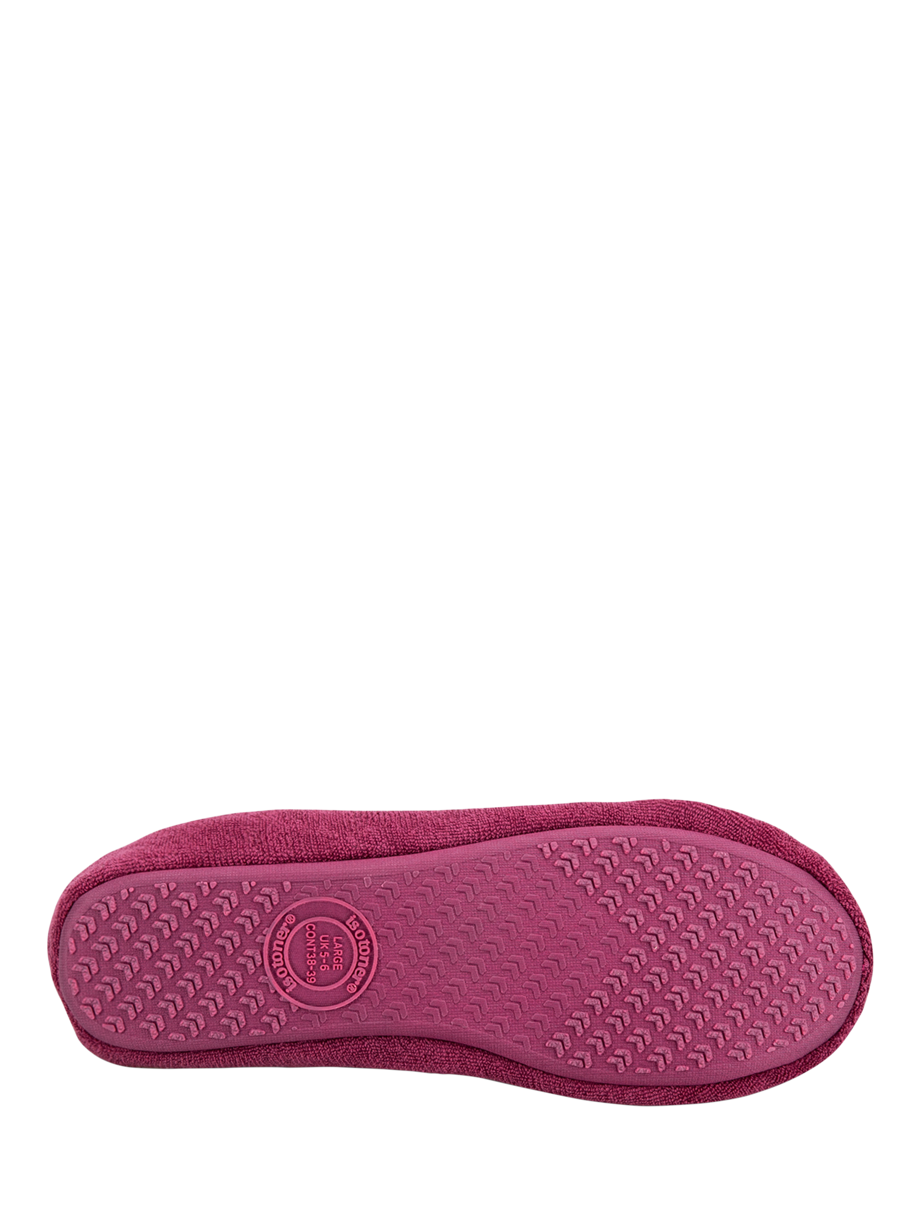 Product image 6 of 6, which shows totes Terry Ballerina Slippers, Burgundy, S