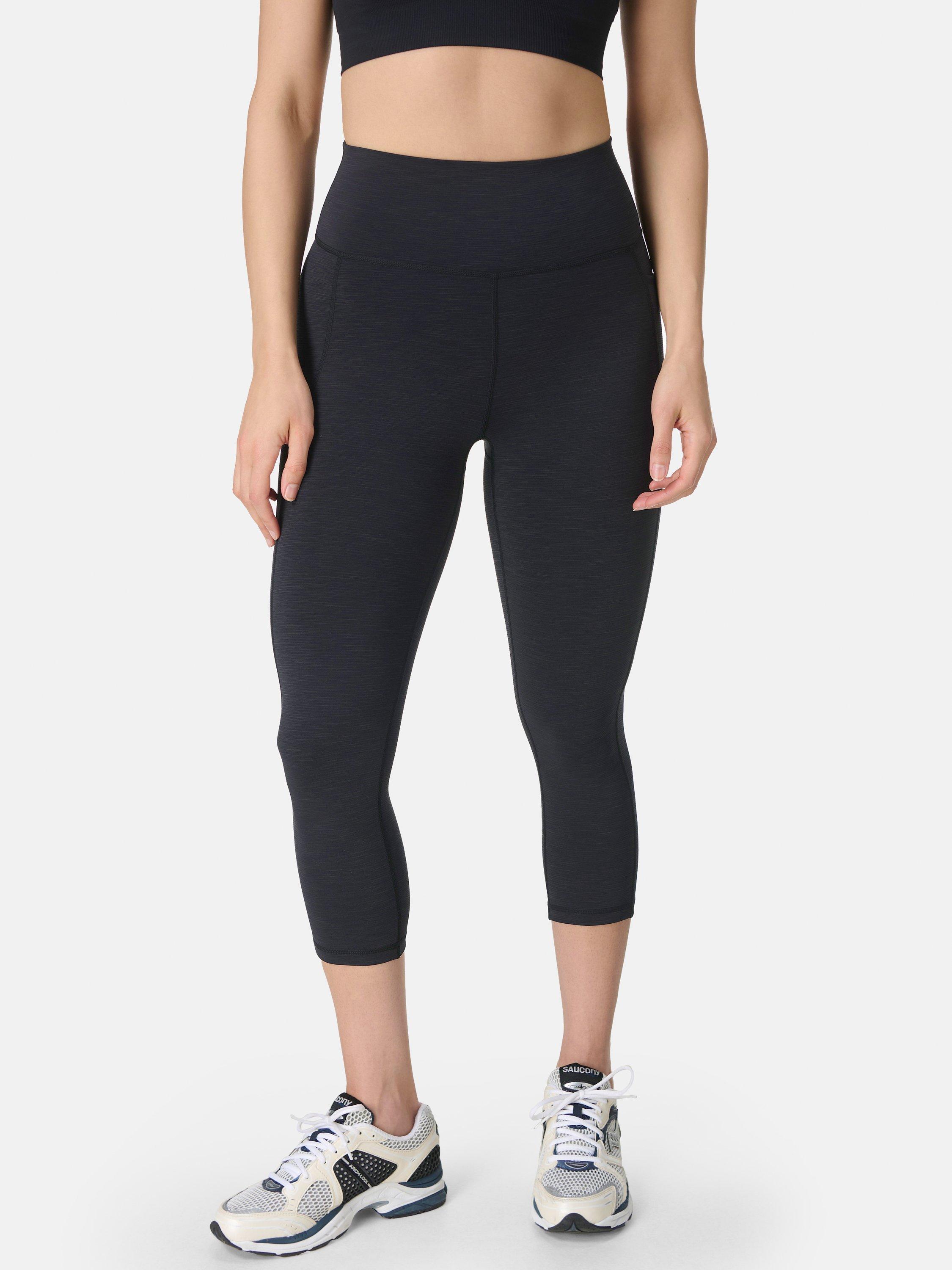 Product image 1 of 7, which shows Sweaty Betty Super High Waisted Sculpt 7/8 Workout Leggings, Black Marl, XXS