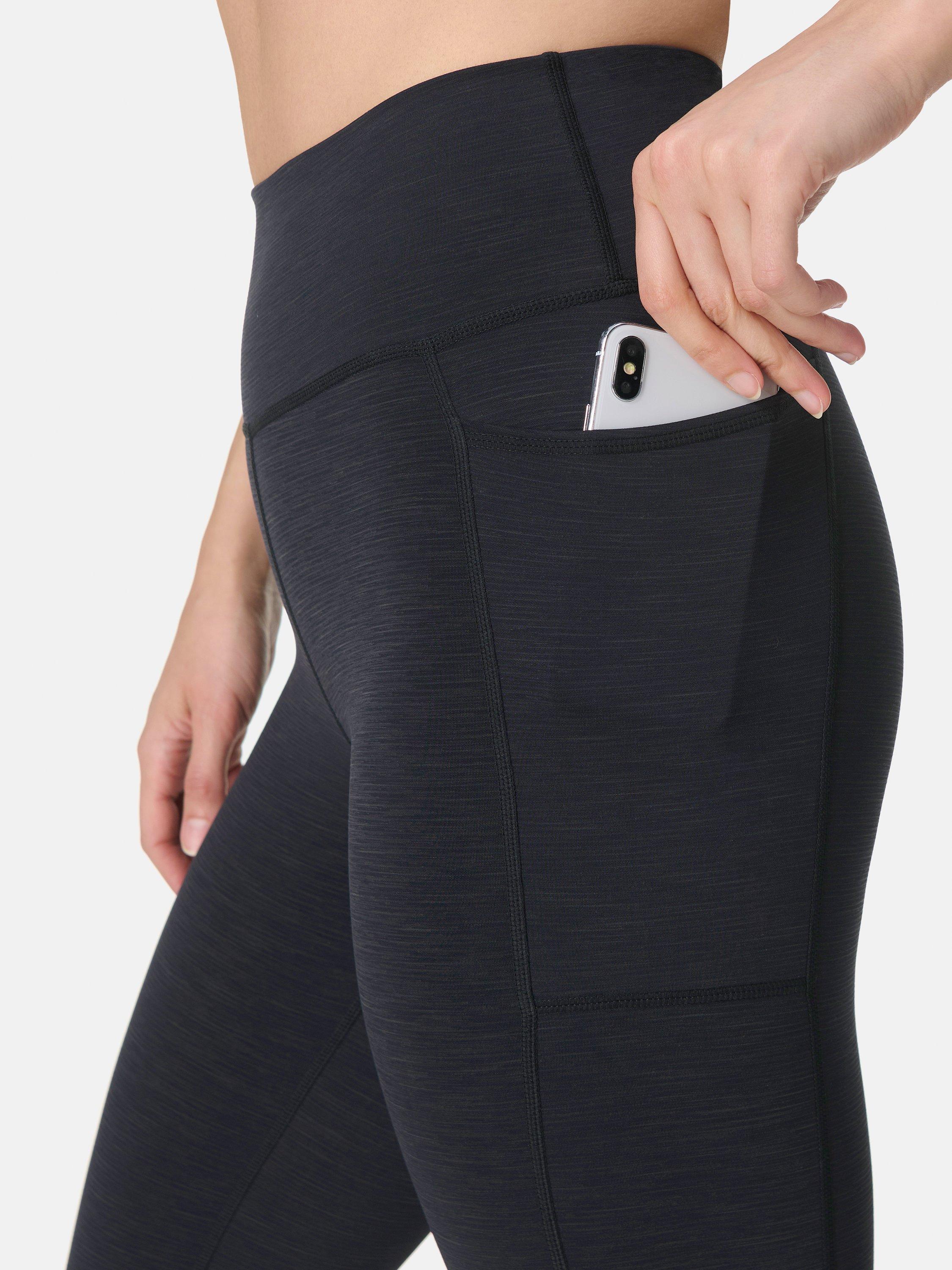 Product image 3 of 7, which shows Sweaty Betty Super High Waisted Sculpt 7/8 Workout Leggings, Black Marl, XXS
