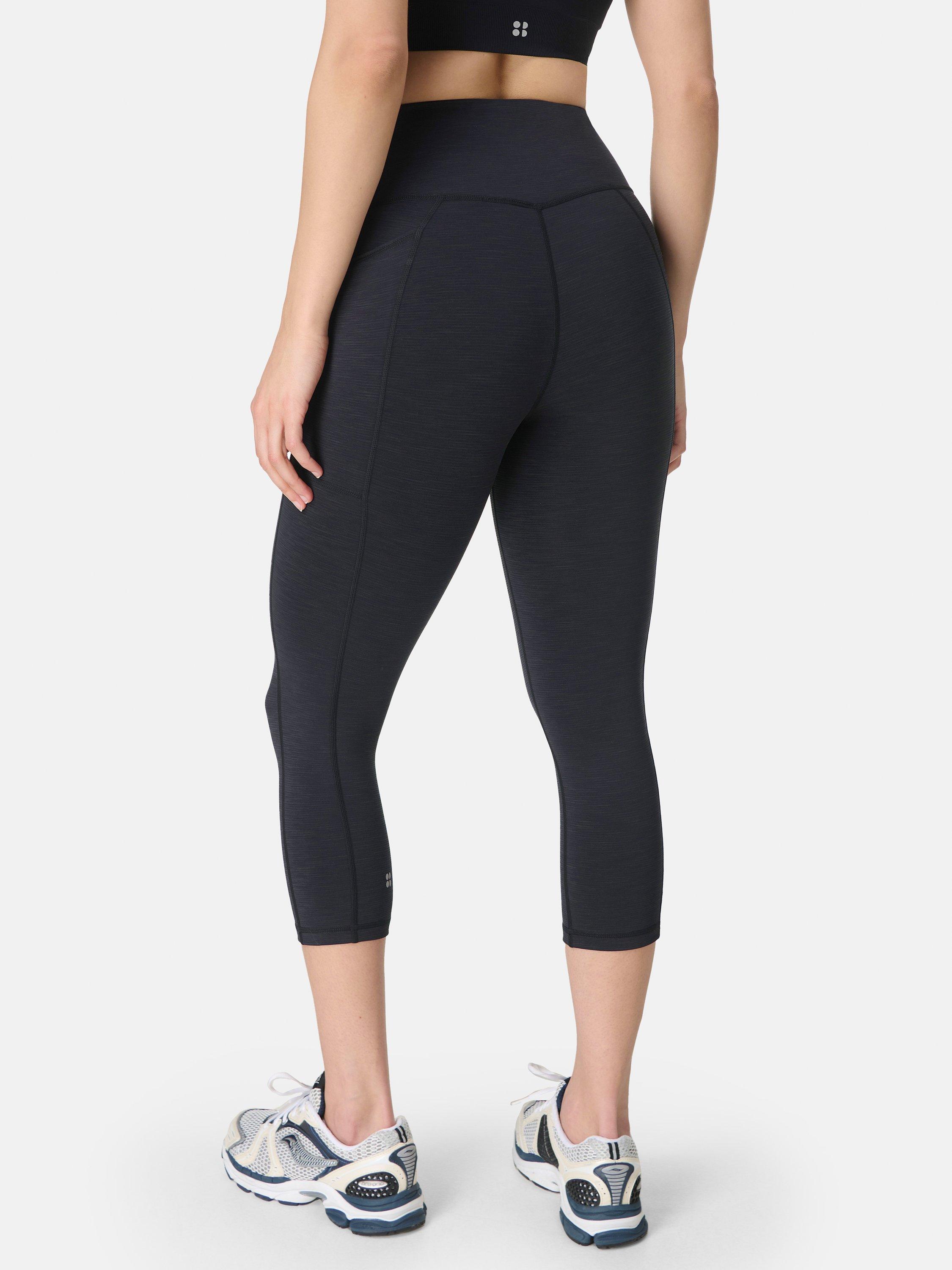 Product image 7 of 7, which shows Sweaty Betty Super High Waisted Sculpt 7/8 Workout Leggings, Black Marl, XXS