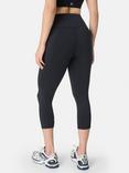 Sweaty Betty Super Sculpt Cropped Workout Leggings, Black Marl