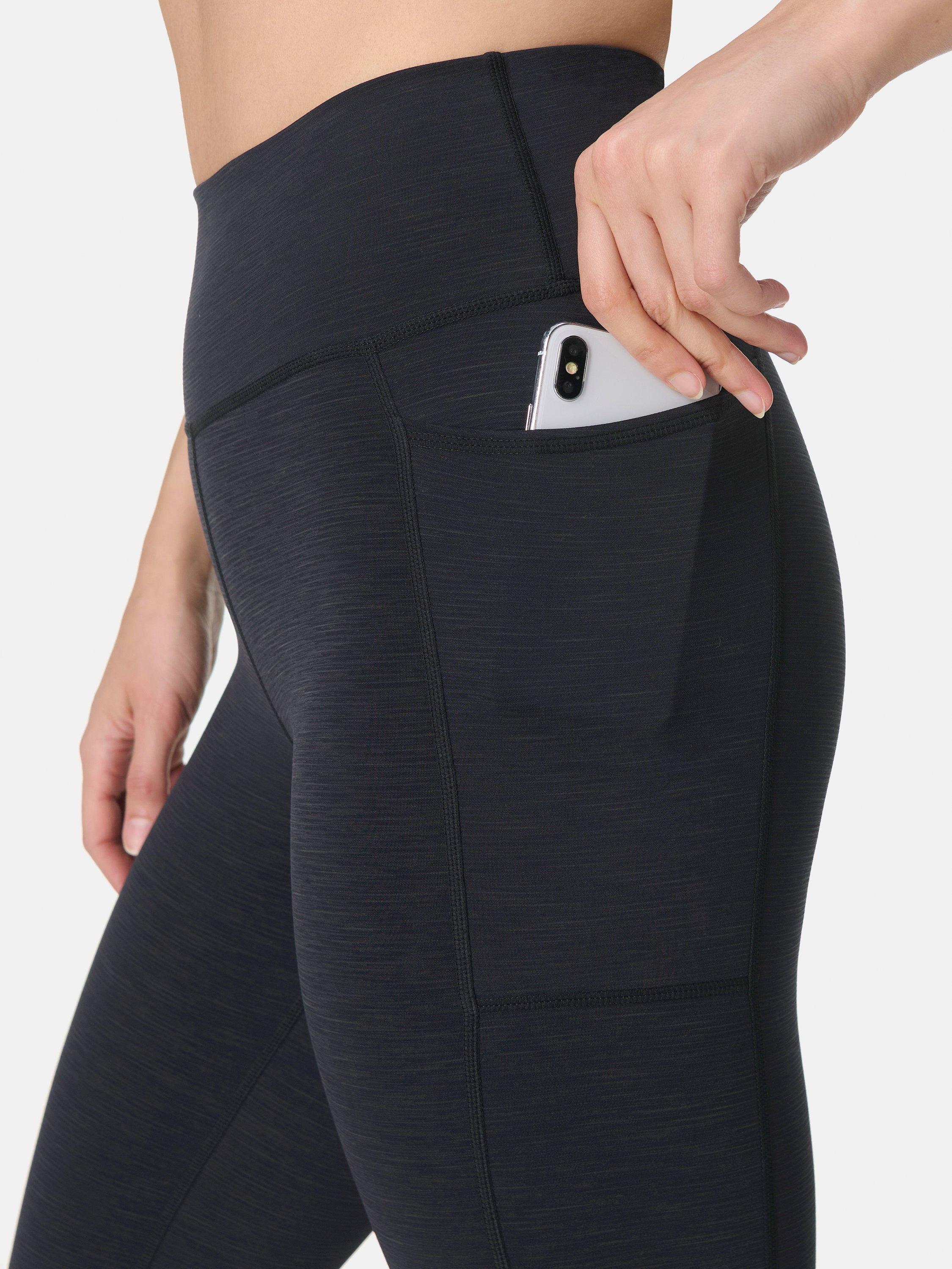 Product image 6 of 7, which shows Sweaty Betty Super Sculpt Cropped Workout Leggings, Black Marl, XXS