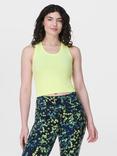 Sweaty Betty Athlete Crop Seamless Workout Top, Pomelo Green
